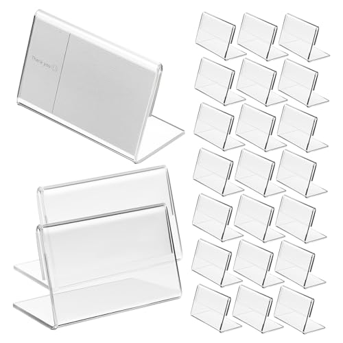 SHINEOFI 40 Stück Präsentationsständer Aus Acryl Anzeige Inhaber Rahmen Ausstellungsstand Ort Etikett Gruß Kartenständer-display Staffeleien Platzkarten Mit Namen Markt Rack Ausstellen von SHINEOFI