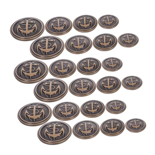 SHINEOFI 40 Stück Teiliges Metallknopf Set Kupfer Blazer Knöpfe Retro Rund für Mantel Overcoat Anzug Jacke Robust für Schwere Stoffe Vintage Look zum Nähen und Basteln SHINEOFI 40 Stück Teiliges Metallknopf Set Kupfer Blazer Knöpfe Retro Rund für Mantel Overcoat Anzug Jacke Robust für Schwere Stoffe Vintage Look zum Nähen und Basteln von SHINEOFI