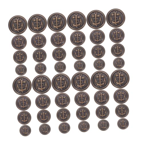 SHINEOFI 40 Stück Teiliges Set Metallknöpfe Kupfer Rund Verstärkte Vintage Look Anzugknöpfe Robust für Jacken Mäntel DIY Kleidungszubehör SHINEOFI 40 Stück Teiliges Set Metallknöpfe Kupfer Rund Verstärkte Vintage Look Anzugknöpfe Robust für Jacken Mäntel DIY Kleidungszubehör von SHINEOFI