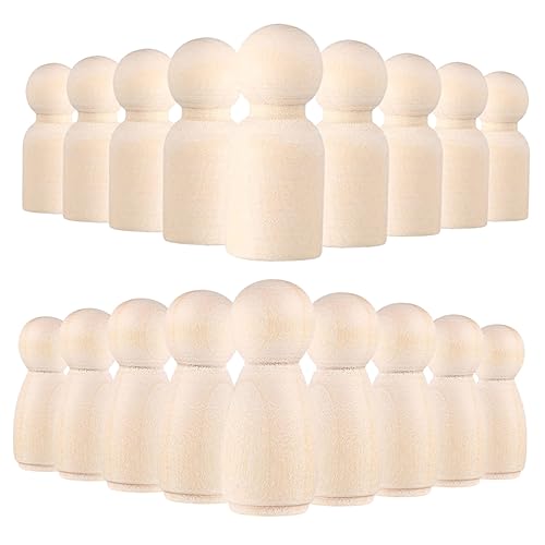 SHINEOFI 40 Stück Unvollendete Peg-leute Kind Vorschulklassen Müssen Haben Mädchen Schmücken Miniatur Nagelknipser Puppen Aus Holz Unfertige Holzfigur Steckfiguren Hölzern SHINEOFI 40 Stück Unvollendete Peg-leute Kind Vorschulklassen Müssen Haben Mädchen Schmücken Miniatur Nagelknipser Puppen Aus Holz Unfertige Holzfigur Steckfiguren Hölzern von SHINEOFI