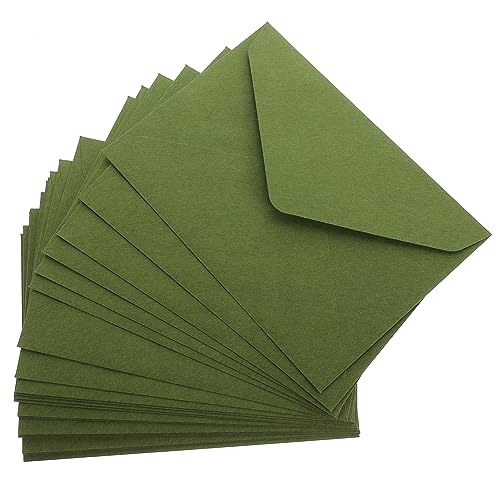 SHINEOFI 40 Stück Vintage-Umschlag Hochzeitsumschläge Anlässe thematisiert mit Umschlägen Ort retro Vintage -Umschläge Festival-Umschläge Briefumschläge im Vintage-Design Papier Grün von SHINEOFI