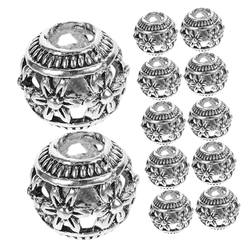 SHINEOFI 40 Stück Vintage handgefertigte Perlenkette Armbinde schmuckherstellung antike Abstandsperlen Perlen für Schmuckhersteller Armband Perlen dekorative Perlen Metallperlen lose Silver SHINEOFI 40 Stück Vintage handgefertigte Perlenkette Armbinde schmuckherstellung antike Abstandsperlen Perlen für Schmuckhersteller Armband Perlen dekorative Perlen Metallperlen lose Silver von SHINEOFI