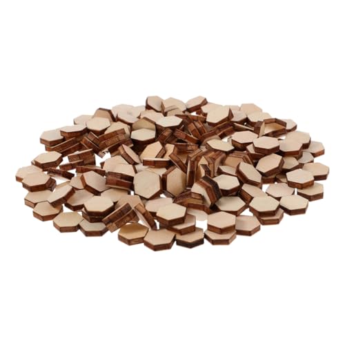 SHINEOFI 400 Stück Holzformen: Unfertige Sechseckige Holzstücke, 10 Mm, Diy-bastelornamente Für Fotografie-requisiten, Heimdekoration Und Reisedekorationen von SHINEOFI