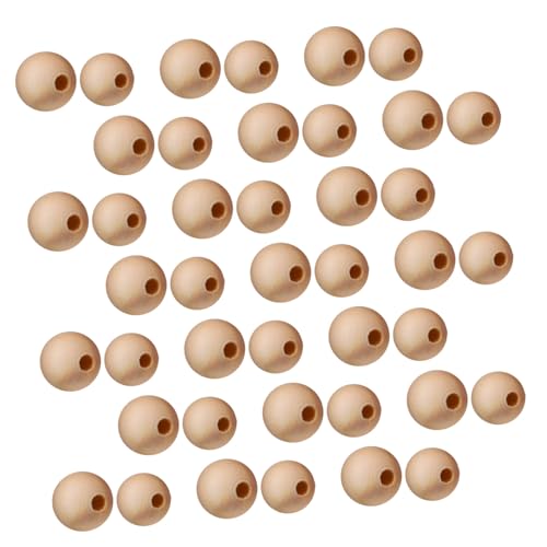 SHINEOFI 400 Stück Holzperlen Rund Unbehandelte Naturholz Spacer Perlen für DIY Schmuckherstellung Basteln Armband Halskette von SHINEOFI