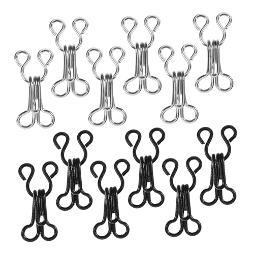 SHINEOFI 400 Stück Kleidungszubehör Schnalle Druckknöpfe Annähen Haken Für Hosen Nähen Kleiderverschlüsse Nähen Und Augenverschluss Nähhaken Und Ösenlasche Hose Verschlüsse Metall von SHINEOFI