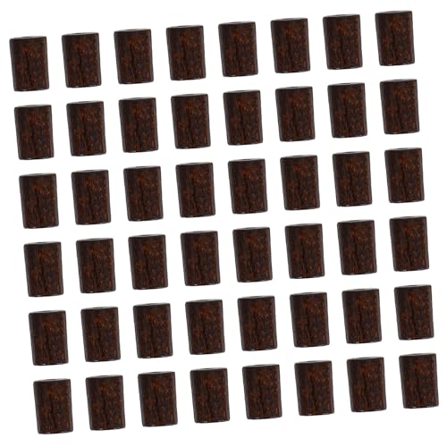SHINEOFI 400 Stück Zylindrische Holzperlen Natürliche Abstandshalter mit Geradem für DIY Schmuckherstellung Armband und Halskettenperlen Retro Stil Bastelzubehör Tiefbraun von SHINEOFI