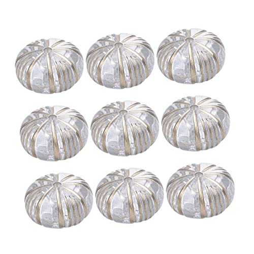 SHINEOFI 40Stücke DIY Acryl Kürbisperlen Transparente Metallbeschichtung Bastelzubehör für Schmuckherstellung von Armbändern Halsketten und Mehr für Halloween Dekorationen von SHINEOFI