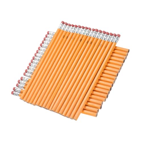 SHINEOFI 40Stücke Holzstifte Hb mit Radiergummi Praktische und Langlebige Schulstifte für Ergonomisches Design für Reibungsloses Schreiberlebnis von SHINEOFI