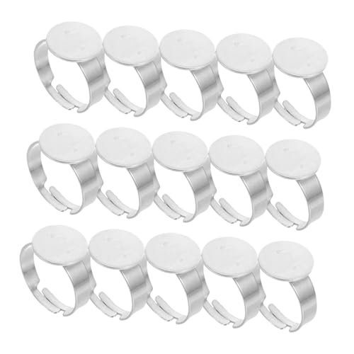 SHINEOFI 40Stücke Verstellbare Ringfassung für Schmuckherstellung Runde Basis für DIY Projekte Langlebige Lünettenschale für Designs SHINEOFI 40Stücke Verstellbare Ringfassung für Schmuckherstellung Runde Basis für DIY Projekte Langlebige Lünettenschale für Designs von SHINEOFI
