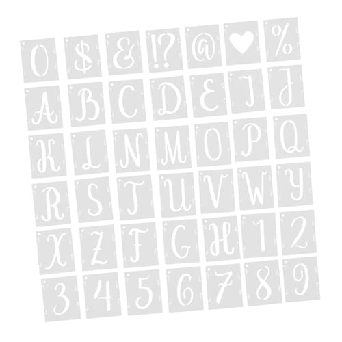 SHINEOFI 42 Stück Teiliges Buchstaben und Zahlen Schablonen aus Langlebigem Pet Wiederverwendbar Ineinandergreifend Präzise für Malerei Graffiti DIY Wandkunst Holz Stoff Scrapbooking SHINEOFI 42 Stück Teiliges Buchstaben und Zahlen Schablonen aus Langlebigem Pet Wiederverwendbar Ineinandergreifend Präzise für Malerei Graffiti DIY Wandkunst Holz Stoff Scrapbooking von SHINEOFI
