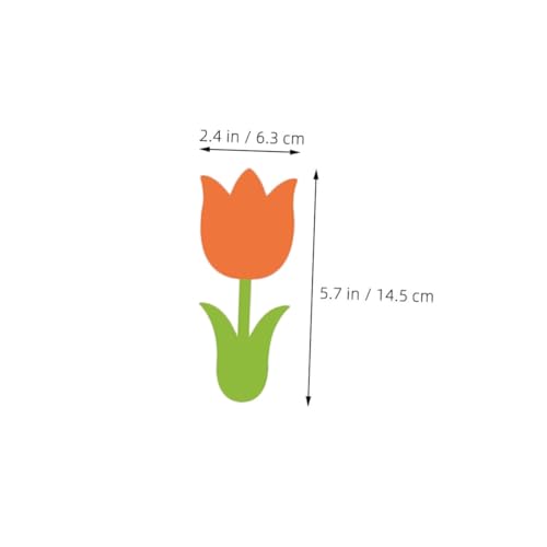 SHINEOFI 45 Stück Teiliges Frühlings Bunte Tulpen Papierausschnitte mit Klebepunkten Stabile Pappblumen zum Basteln Beschreibbar Kinderfreundlich Vielseitige Dekoration für DIY Schule Party von SHINEOFI