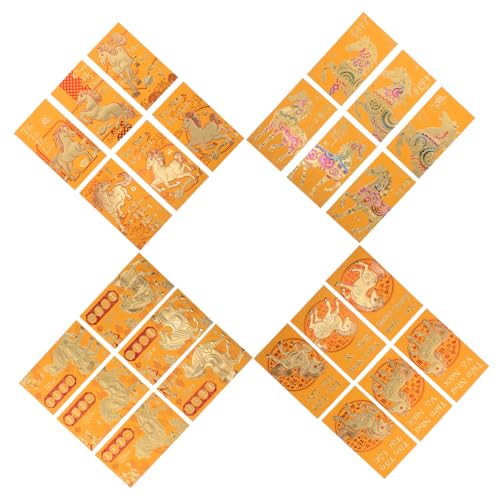 SHINEOFI 48 Stück Jahr Des Pferdes Glücksumschläge für Lunar Year Hochwertige Geldumschläge für Frühlingsfest Feiern mit Auffälligem Design von SHINEOFI