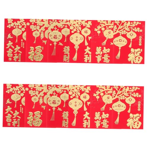 SHINEOFI 48 Stück Schlangenbeutelkernkernhülle Chinesisches Neujahr Hongbao Einladung Zum Chinesischen Neujahr Geldumschläge Neujahr Hong Bao Chinesische Neujahrsumschläge Rot Papier von SHINEOFI