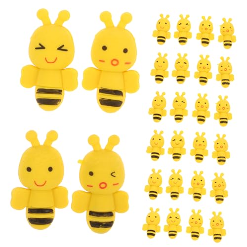 SHINEOFI 48 Stück Teiliges Abnehmbare Bienen Radiergummis Kreative Mini Tier Radierer aus Tpr Leichte Schreibwaren für Schule Party Belohnungen und Lernförderung von SHINEOFI