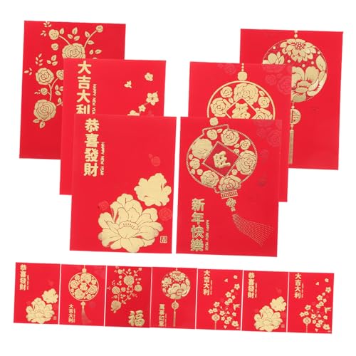 SHINEOFI 48 Stück Teiliges Chinesische Rote Umschläge mit Schlangenmotiv Großzügig Bemessen aus Hochwertigem Symbolträchtig Rot für Chinesisches Neujahr Hochzeiten Geburtstage und von SHINEOFI