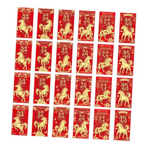 SHINEOFI 48 Stück Teiliges Jahr Des Pferdes Rote Umschläge Chinesische Hong Bao Geldumschläge Traditionelles Design Für Neujahr Hochzeit Geburtstag Feierlichkeiten von SHINEOFI