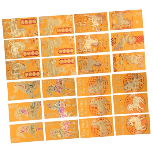 SHINEOFI 48 Stück Teiliges Vietnamesische Geldumschläge Pferdejahr Lunar Year Rote Briefumschläge mit Tierkreiszeichen für Neujahrsfeiern und Festliche Geldgeschenke von SHINEOFI