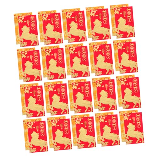 SHINEOFI 48 Stück Teiliges Vietnamesische Rote Umschläge Pferdejahr Kreative Neujahrs Hongbao Frühlingsfest Geldumschläge aus Papier Für Geschenkübergabe und Festtagsfeiern von SHINEOFI