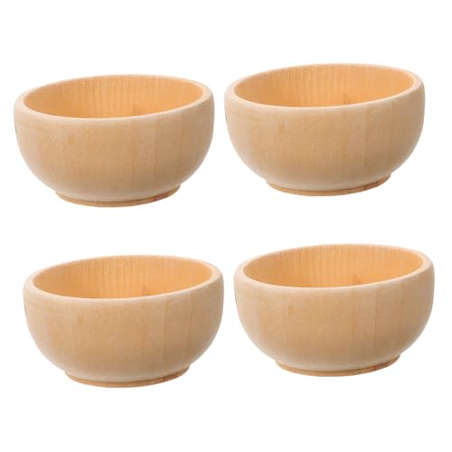 SHINEOFI 4Stücke Kleine Holzschalen für Unfertige Holzspielzeuge Dekorieren DIY Holzspielzeug Fantasie und Praktischen Fähigkeiten SHINEOFI 4Stücke Kleine Holzschalen für Unfertige Holzspielzeuge Dekorieren DIY Holzspielzeug Fantasie und Praktischen Fähigkeiten von SHINEOFI