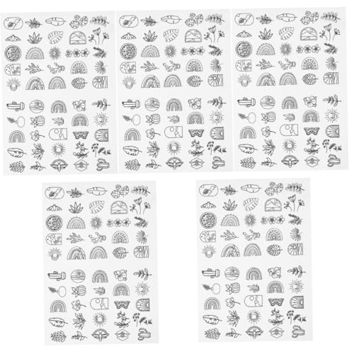 SHINEOFI 5 Blätter Handnäh Stabilisator Stich Kits Wasserlösliche Stickunterlage Reiß Nähzubehör Mini Klebestabilisator Für Maschinenstickerei Auflösbare Mikrotücher Netzpapier von SHINEOFI