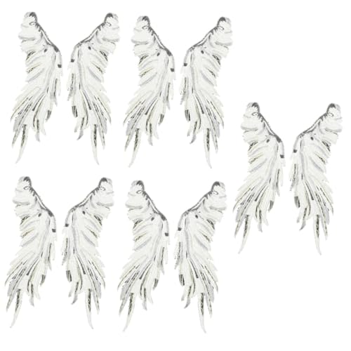 SHINEOFI 5 Paare Bestickte Engelsflügel Bügeleisen Eleganter Flügelaufnäher Gestickte Patches Zum Aufbügeln Flügelstickapplikationen Aufnäher Für Kleidung Flicken Für Jacken Polyestergarn SHINEOFI 5 Paare Bestickte Engelsflügel Bügeleisen Eleganter Flügelaufnäher Gestickte Patches Zum Aufbügeln Flügelstickapplikationen Aufnäher Für Kleidung Flicken Für Jacken Polyestergarn von SHINEOFI