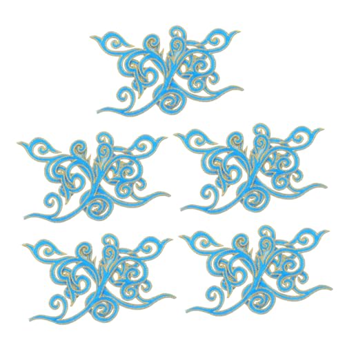 SHINEOFI 5 Paare Bestickte Wolken Applikationen Barock Stickerei Patch zum Aufbügeln und Aufnähen für Brautkleider Bühnenkostüme Hochzeitsmode Dekoration See Blau SHINEOFI 5 Paare Bestickte Wolken Applikationen Barock Stickerei Patch zum Aufbügeln und Aufnähen für Brautkleider Bühnenkostüme Hochzeitsmode Dekoration See Blau von SHINEOFI