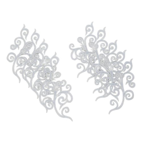 SHINEOFI 5 Paare Bestickte Wolken Applikationen Barock Stickerei Vintage Wellenmuster Patch zum Aufnähen für Hochzeitskleider Brautkostüme Bühnenoutfits Silber SHINEOFI 5 Paare Bestickte Wolken Applikationen Barock Stickerei Vintage Wellenmuster Patch zum Aufnähen für Hochzeitskleider Brautkostüme Bühnenoutfits Silber von SHINEOFI