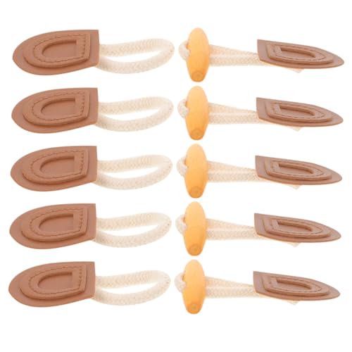 SHINEOFI 5 Paare Hornknöpfe mit Kunstleder Knebelverschluss Verstellbare Mantelknöpfe für Damenmäntel Vintage Duffle Buttons Sichere Befestigung für Windjacken Wollmäntel und Gesteppte SHINEOFI 5 Paare Hornknöpfe mit Kunstleder Knebelverschluss Verstellbare Mantelknöpfe für Damenmäntel Vintage Duffle Buttons Sichere Befestigung für Windjacken Wollmäntel und Gesteppte von SHINEOFI