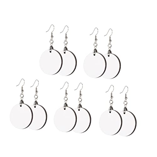 SHINEOFI 5 Paare Runde Sublimations Ohrringrohlinge Hitzeübertragbare Diy Schmuckmaterialien Langlebige Ohrhaken für Personalisierte Ohrstecker zum Selbermachen SHINEOFI 5 Paare Runde Sublimations Ohrringrohlinge Hitzeübertragbare Diy Schmuckmaterialien Langlebige Ohrhaken für Personalisierte Ohrstecker zum Selbermachen von SHINEOFI