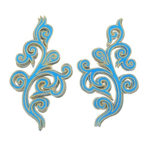 SHINEOFI 5 Paare Stickerei Applikationen Wolkenmuster Vintage Patches zum Aufbügeln oder Annähen Dekorative Nähapplikationen für Hochzeitskleider Bühnenoutfits Cheongsam und Festmode von SHINEOFI