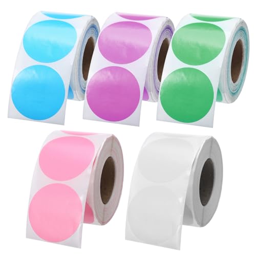 SHINEOFI 5 Rollen Aufkleber Selbstklebendes Papier für Schnelles Drucken im Büro Lager und Klassenzimmer von SHINEOFI