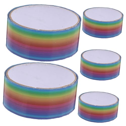 SHINEOFI 5 Rollen Ballband Buntes Klebeband Dekorativ klebrig farbig Schüttgut für dünn runden transparent Klebebandball Polypropylen von SHINEOFI