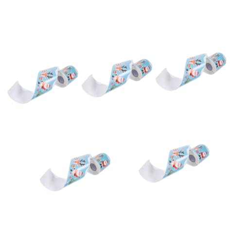 SHINEOFI 5 Rollen Festival-Grenzpapier weihnachtsdeko scrapbook scrapbbok weichnachtsdekoration selbstklebende Tapete Etiketten dekoratives Randpapier Festivalbedarf beschichtetes Papier von SHINEOFI