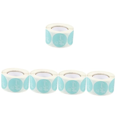 SHINEOFI 5 Rollen Selbstklebende Aufkleber Schild Aufkleber Für Siegeletiketten Aufkleber-etiketten Stichworte Aufkleber Für Umschläge Hochzeit Verpackungsaufkleber Kupferplattenaufkleber von SHINEOFI