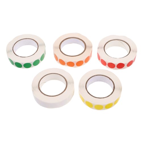 SHINEOFI 5 Rollen Selbstklebende Bunte Etiketten Runde Aufkleber für DIY Projekte und Beschriftungen Starke Haftung für Einfache Organisation und Effektives Management SHINEOFI 5 Rollen Selbstklebende Bunte Etiketten Runde Aufkleber für DIY Projekte und Beschriftungen Starke Haftung für Einfache Organisation und Effektives Management von SHINEOFI