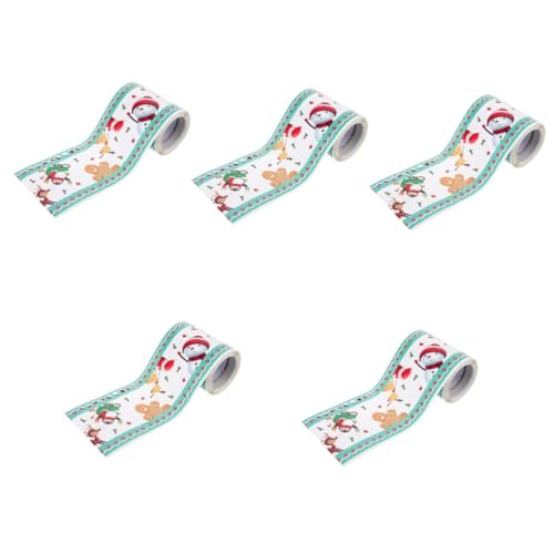 SHINEOFI 5 Rollen Tafel-rand-aufkleber Verschleißfester Randaufkleber Gefälscht Grenze Thematisiert Schwarze Pinnwandränder Led Dekoration Streifen Weihnachtsbanner Grenzausstattung Papier von SHINEOFI