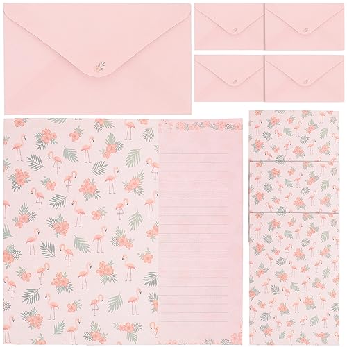 SHINEOFI 5 Sätze Blumen Tierbuchstaben Papier Set Blumen- dekorativ süßes Briefpapier briefumschläge Schreiben von Papieren Hochzeitsannahme Papierumschlag-Kit Rosa SHINEOFI 5 Sätze Blumen Tierbuchstaben Papier Set Blumen- dekorativ süßes Briefpapier briefumschläge Schreiben von Papieren Hochzeitsannahme Papierumschlag-Kit Rosa von SHINEOFI