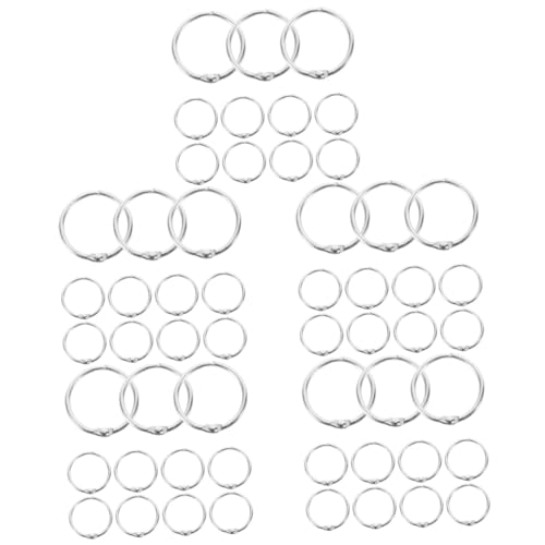 SHINEOFI 5 Sätze Buchring Handwerkzeug Nootbook Schlusselringen Schlüsselring Karteikartenhalter Für Lernkarten Notizbuch Ö Ringordner Für Lose Blätter Buchbinderring Metall 20 Stück * 5 von SHINEOFI
