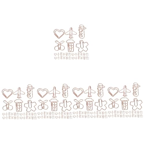 SHINEOFI 5 Sätze Büroklammer Bookmarks Geldumschläge Umschlag Klemmzange Dekorationsclips Zurück Blau Farbig Mini Entzückende Papierklammern Lesezeichen-clips Metall Rose Gold 30 Stück * 5 SHINEOFI 5 Sätze Büroklammer Bookmarks Geldumschläge Umschlag Klemmzange Dekorationsclips Zurück Blau Farbig Mini Entzückende Papierklammern Lesezeichen-clips Metall Rose Gold 30 Stück * 5 von SHINEOFI
