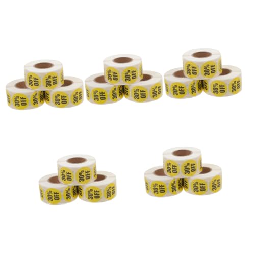 SHINEOFI 5 Sätze Bunte Aufkleber Lebensmitteletiketten Für Den Einzelhandel Schilder Farbige Aufkleber Supermarktaufkleber Farbige Etiketten Aufkleber Abnehmbare Klebrige 3 Rollen * 5 von SHINEOFI