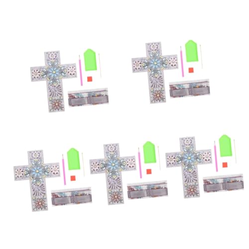 SHINEOFI 5 Sätze DIY Diamantbild Kreuz Anhänger Vollbohrung Diamant Painting für Erwachsene Bastelset zur Wanddekoration für Schlafzimmer und Wohnzimmer Stressreduzierendes Handwerkskunst SHINEOFI 5 Sätze DIY Diamantbild Kreuz Anhänger Vollbohrung Diamant Painting für Erwachsene Bastelset zur Wanddekoration für Schlafzimmer und Wohnzimmer Stressreduzierendes Handwerkskunst von SHINEOFI