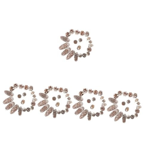 SHINEOFI 5 Sätze DIY handgefertigte Materialien Dekorationen Tannenzapfen für Handwerk Baum bastelset bastelsets für Tannenzapfen für Weihnachten weihnachtliches kieferndekor von SHINEOFI
