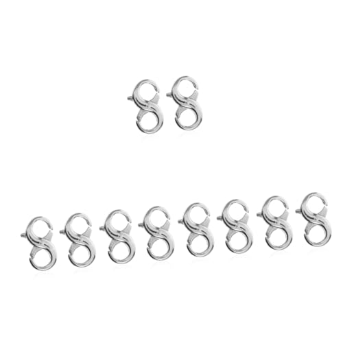 SHINEOFI 5 Sätze Diy -schmuckzubehör Kettenverlängerung Gold Silberne Schließe Doppelt Zu Öffnender Karabinerverschluss Kette Karabinerverschluss Hummerschere Haken Stahl 2 Stücke * 5 SHINEOFI 5 Sätze Diy -schmuckzubehör Kettenverlängerung Gold Silberne Schließe Doppelt Zu Öffnender Karabinerverschluss Kette Karabinerverschluss Hummerschere Haken Stahl 2 Stücke * 5 von SHINEOFI