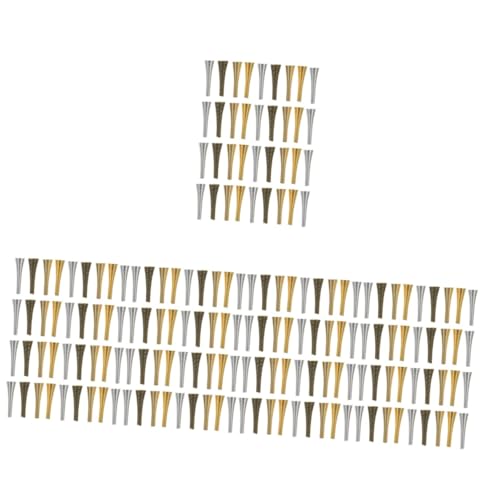 SHINEOFI 5 Sätze Endkappen Aus Metallperlen Perlen Für Schmuckherstellungsset Perlen Für Schmuckhersteller Schmuckwerkzeuge Beads for Jewellery Perlenkappen Selber Machen 36 Stück * 5 von SHINEOFI