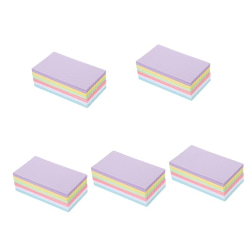 SHINEOFI 5 Sätze Farbige Karteikarten Schreibutensilien Büromaterial Memo-karten Lernkarten Revisionskarten Stichwort Multifunktions-graffitikarten Große Karteikarten Papier 300 Blätter * 5 SHINEOFI 5 Sätze Farbige Karteikarten Schreibutensilien Büromaterial Memo-karten Lernkarten Revisionskarten Stichwort Multifunktions-graffitikarten Große Karteikarten Papier 300 Blätter * 5 von SHINEOFI