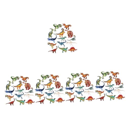 SHINEOFI 5 Sätze Flicken Aufbügeln Dinosaurierstoff Bausatz Party Geburtstag Dinosaurier-dekorationen Dinosaurierdekoration Dinosaurier Kinderzimmer Zahlen Stickerei 14 Stück * 5 von SHINEOFI