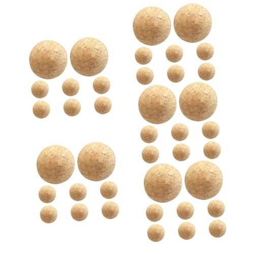 SHINEOFI 5 Sätze Fußball Aus Holz Tischfußball Hühner Spieltisch Kicker Foosball Tischplatte Fußballbälle Aus Kork Bälle Für Tischfußball Mini Tischkicker 8 Stücke * 5 von SHINEOFI