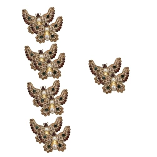 SHINEOFI 5 Sätze Heißkleber-bodenstoffaufkleber Patch Stickerei Dekorativ Shoe Charms Schuhdekoration Sockendekoration Diy-verzierung Kleidung Schmücken Hutflecken Strasssteine 2 Stücke * 5 von SHINEOFI