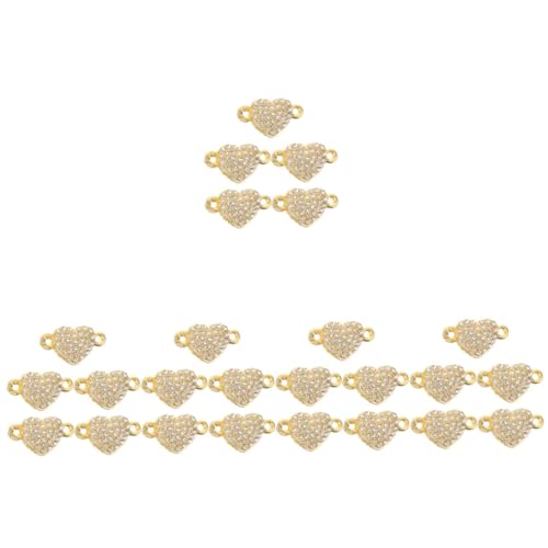SHINEOFI 5 Sätze Herzförmige Armbandschnalle Armband Männer Haken Aus Sterlingsilber Armbänder Magnetschnallen Für Halsketten Magnetverschluss-anschlüsse Legierung Golden 5 Stücke * 5 von SHINEOFI