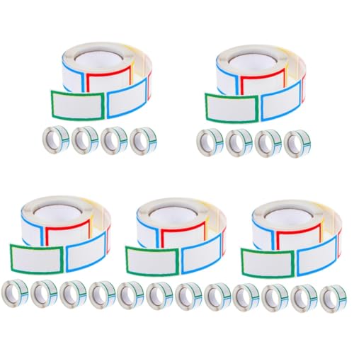 SHINEOFI 5 Sätze Leerer Aufkleber Vorratsetiketten Label Namensetiketten Aufkleber Für Glasetiketten Etikettenhersteller Studenten-klebeetikett Aufkleber Für Etiketten Papier 5 Rollen * 5 SHINEOFI 5 Sätze Leerer Aufkleber Vorratsetiketten Label Namensetiketten Aufkleber Für Glasetiketten Etikettenhersteller Studenten-klebeetikett Aufkleber Für Etiketten Papier 5 Rollen * 5 von SHINEOFI